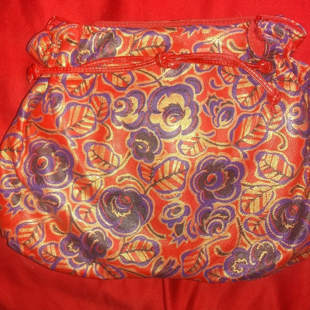 Darling & Rare Hand-Painted Floral Falchi Purse